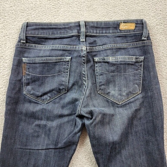 Paige Jeans Womens 27X30 Blue Straight Low Rise Dark Wash‎ Stretch Denim - Picture 8 of 14